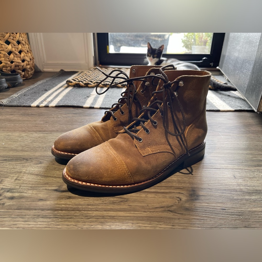 Thursday Captain Boot in Safari Suede Size 11